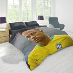 Neymar Jr Committed Brazil Sports Player Duvet Cover 1