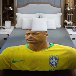 Neymar Jr Committed Brazil Sports Player Duvet Cover