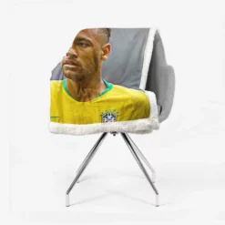 Neymar Jr Committed Brazil Sports Player Sherpa Fleece Blanket 2