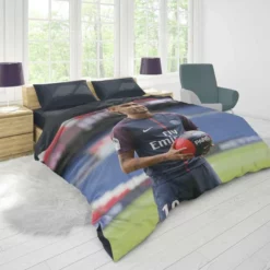 Neymar Jr Euphoric PSG Footballer Duvet Cover 1