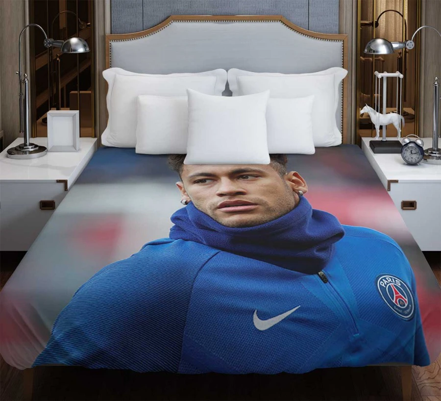 Neymar Jr Fastidious PSG Soccer Player Duvet Cover