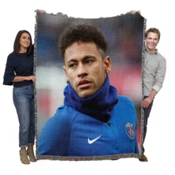 Neymar Jr Fastidious PSG Soccer Player Woven Blanket