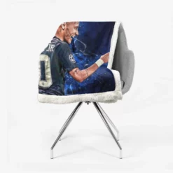 Neymar Jr French Cup Soccer Player Sherpa Fleece Blanket 2