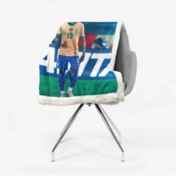 Neymar Jr Rapid Brazil Football Player Sherpa Fleece Blanket 2