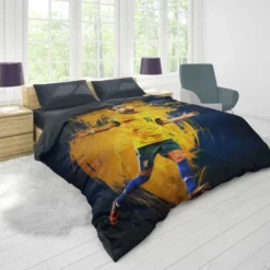 Neymar Sharp Football Player Duvet Cover 1