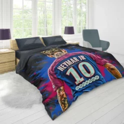 Neymar UEFA Cup Winners Cup Soccer Player Duvet Cover 1