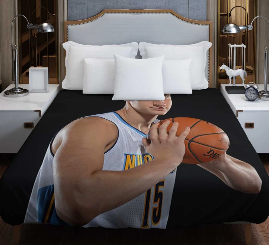 Nikola Jokic Serbian Professional Basketball Player Duvet Cover