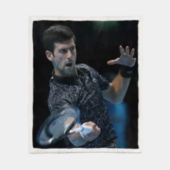 Novak Djokovic Popular Tennis Player Sherpa Fleece Blanket 1