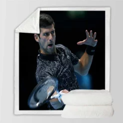 Novak Djokovic Popular Tennis Player Sherpa Fleece Blanket