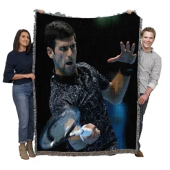 Novak Djokovic Popular Tennis Player Woven Blanket