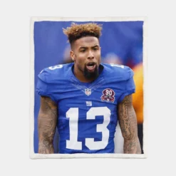 Odell Beckham Jr American Football Sherpa Fleece Blanket 1