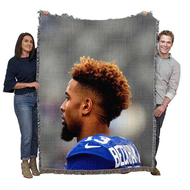 Odell Beckham Jr Star NFL Player Woven Blanket