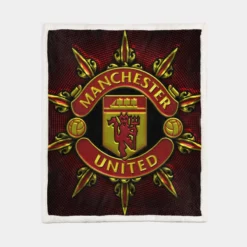 Official English Football Club Manchester United FC Sherpa Fleece Blanket 1