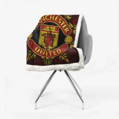 Official English Football Club Manchester United FC Sherpa Fleece Blanket 2