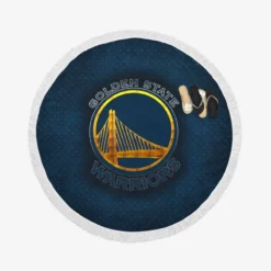 Official Golden State Warriors NBA Club Logo Round Beach Towel