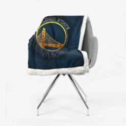 Official Golden State Warriors NBA Club Logo Sherpa Fleece Blanket 2