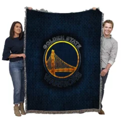 Official Golden State Warriors NBA Club Logo Woven Blanket