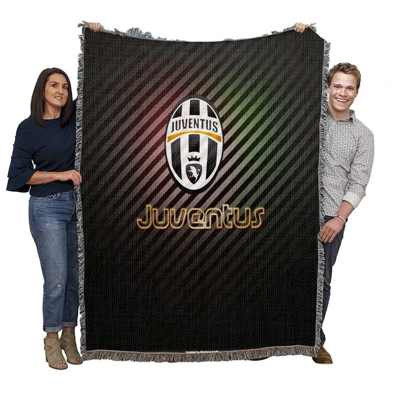 Official Juventus FC Club Logo Woven Blanket