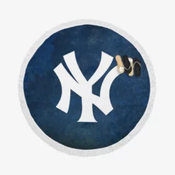 Official MLB Baseball Club Yankees Round Beach Towel