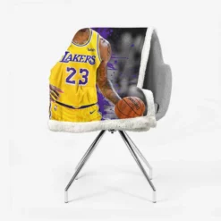 Official NBA Basketball Player LeBron James Sherpa Fleece Blanket 2