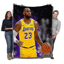 Official NBA Basketball Player LeBron James Woven Blanket