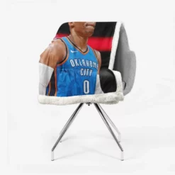 Oklahoma City Thunder Russell Westbrook Sherpa Fleece Blanket 2