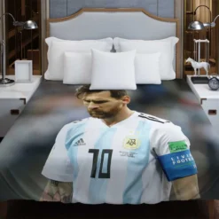 Olympic Footballer Player Lionel Messi Duvet Cover