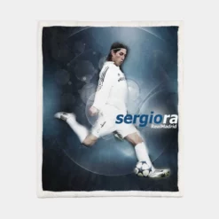 Olympic Footballer Sergio Ramos Sherpa Fleece Blanket 1