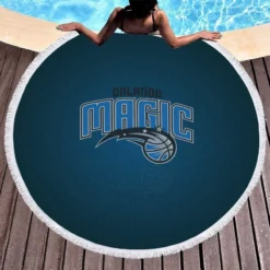 Orlando Magic American Professional Basketball Team Round Beach Towel 1