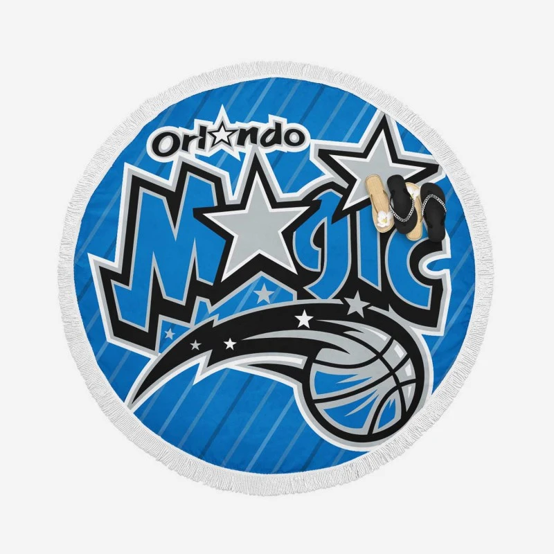 Orlando Magic Excellent NBA Backstab Team Round Beach Towel