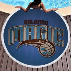 Orlando Magic Strong NBA Basketball Team Round Beach Towel 1