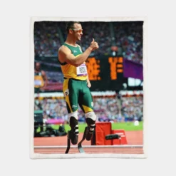 Oscar Pistorius South African professional sprinter Sherpa Fleece Blanket 1