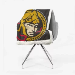 Ottawa Senators Professional Ice Hockey Team Sherpa Fleece Blanket 2