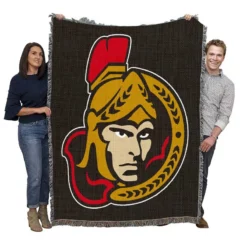 Ottawa Senators Professional Ice Hockey Team Woven Blanket