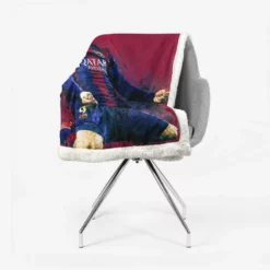 Outstanding Barcelona Team Player Luis Suarez Sherpa Fleece Blanket 2