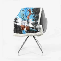 Outstanding Football Man City Raheem Sterling Sherpa Fleece Blanket 2