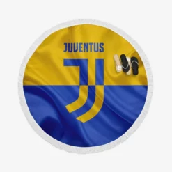 Outstanding Italian Soccer Club Juventus Logo Round Beach Towel