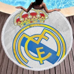 Outstanding Soccer Club Real Madrid CF Round Beach Towel 1