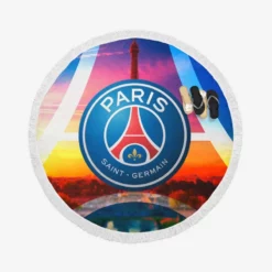 Paris Saint Germain FC Awarded Soccer Team Round Beach Towel