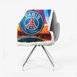 Paris Saint Germain FC Awarded Soccer Team Sherpa Fleece Blanket 2