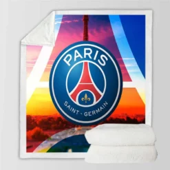 Paris Saint Germain FC Awarded Soccer Team Sherpa Fleece Blanket