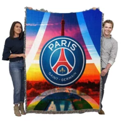 Paris Saint Germain FC Awarded Soccer Team Woven Blanket