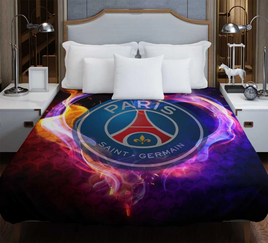 Paris Saint Germain FC Energetic Football Team Duvet Cover