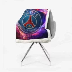 Paris Saint Germain FC Energetic Football Team Sherpa Fleece Blanket 2