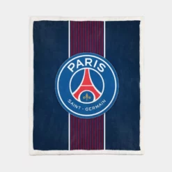 Paris Saint Germain FC Euro Football Club  Sherpa Fleece Blanket 1