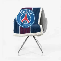 Paris Saint Germain FC Euro Football Club  Sherpa Fleece Blanket 2