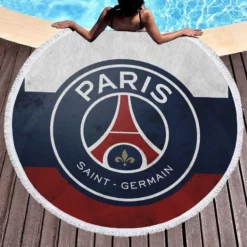 Paris Saint Germain FC Excellent Football Club Round Beach Towel 1