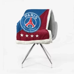 Paris Saint Germain FC Professional Football Club Sherpa Fleece Blanket 2