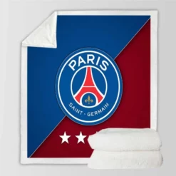 Paris Saint Germain FC Professional Football Club Sherpa Fleece Blanket
