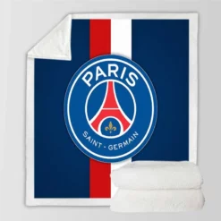 Paris Saint Germain FC Strong Football Club Sherpa Fleece Blanket